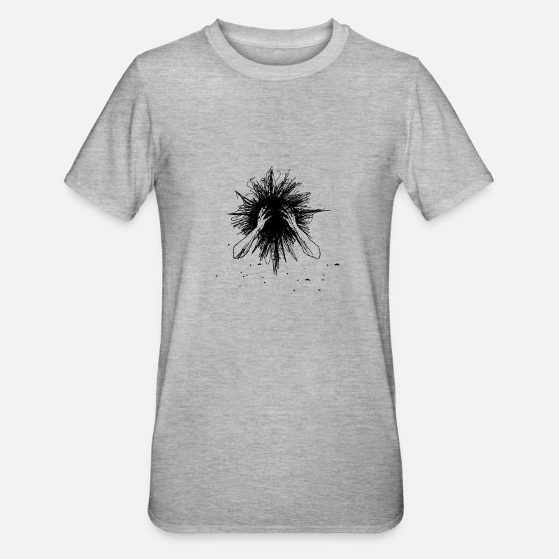 Douleur à la tête - T-shirt polycoton Unisexe - gris chiné