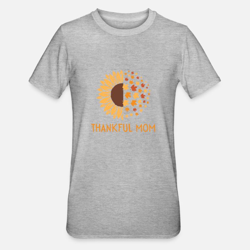 Dankbare Mama - Unisex Polycotton T-Shirt - Grau meliert
