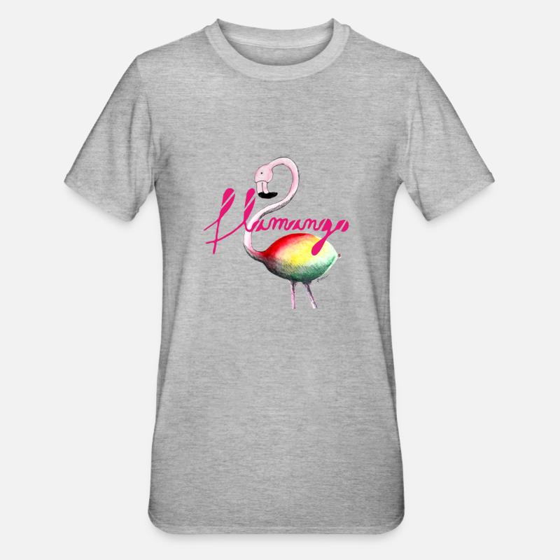 Flamango3 - T-shirt polycoton Unisexe - gris chiné