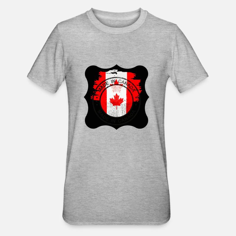 Canada, maple leaf. - Unisex Polycotton T-Shirt - heather grey