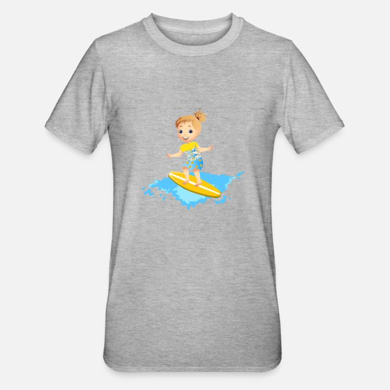 Surfer with corset - Unisex Polycotton T-Shirt - heather grey
