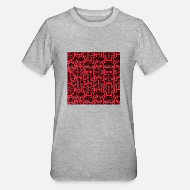 Modèle chinois - T-shirt polycoton Unisexe - gris chiné