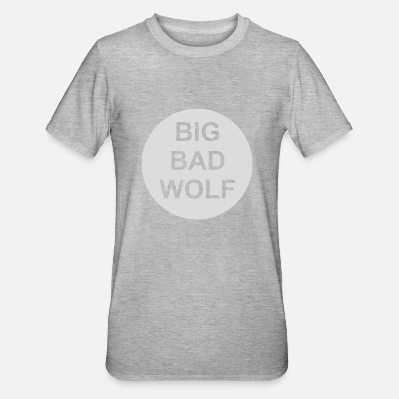 big bad wolf quote - Unisex Polycotton T-Shirt - heather grey