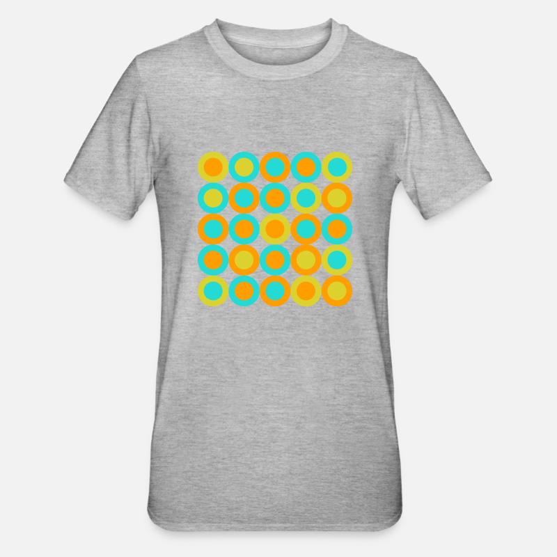 geometric pattern - Unisex Polycotton T-Shirt - Grau meliert