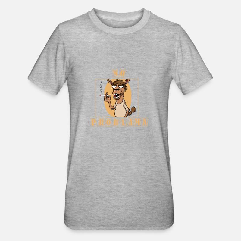 Pas de cadeau Problama - T-shirt polycoton Unisexe - gris chiné