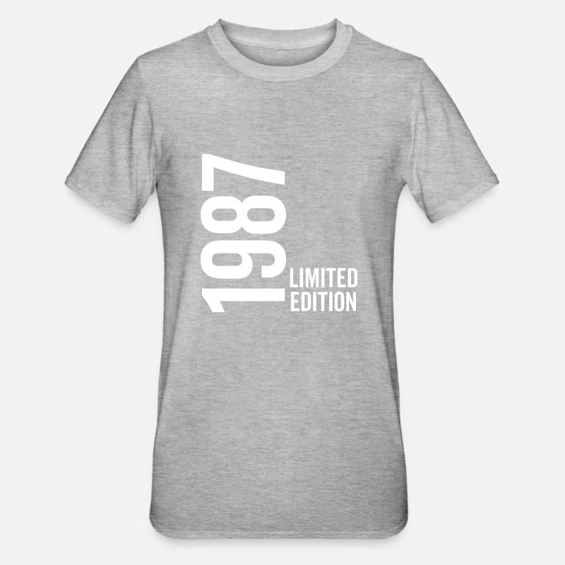 1987 Édition limitée - T-shirt polycoton Unisexe - gris chiné