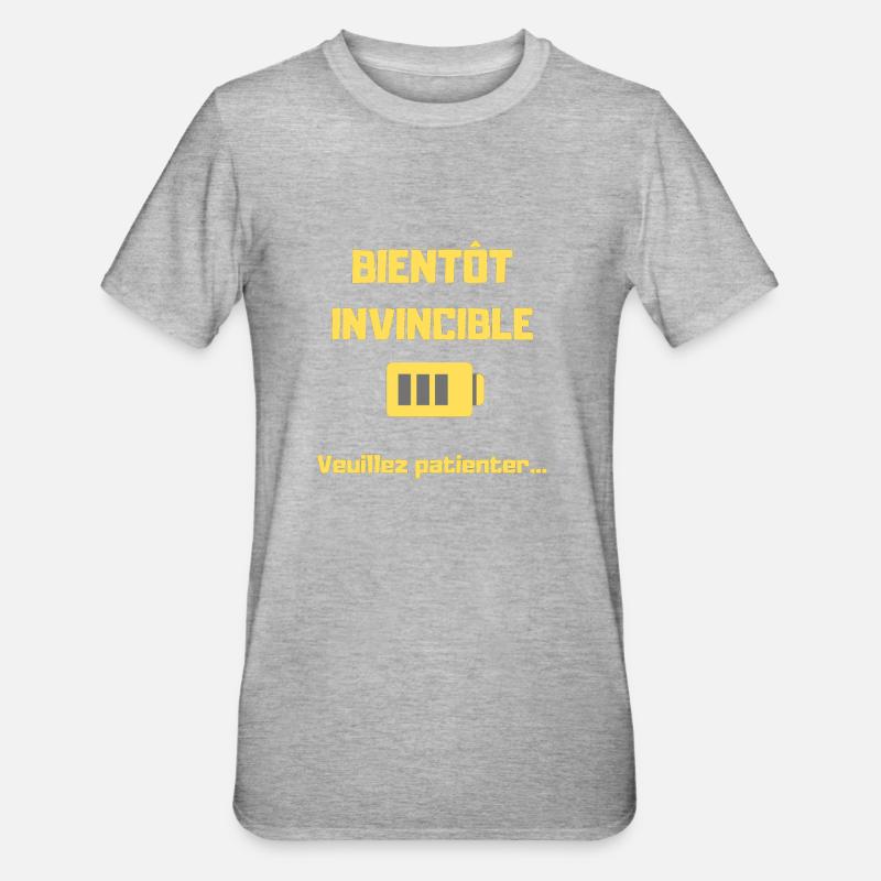 BIENTOT INVINCIBLE - T-shirt polycoton Unisexe - gris chiné