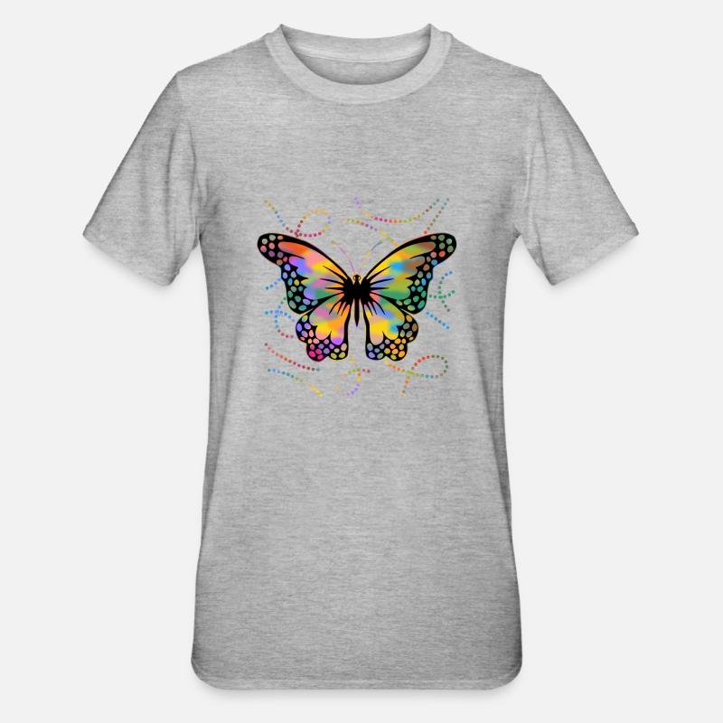 Papillon - T-shirt polycoton Unisexe - gris chiné