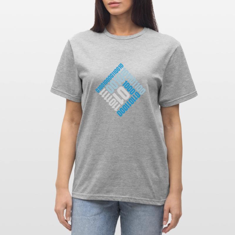 Langage de programme de code binaire T-shirt polycoton Unisexe