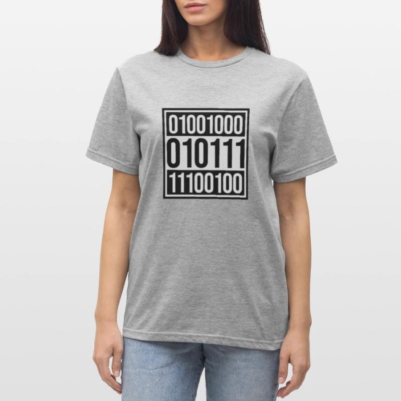 Langage de programme de code binaire T-shirt polycoton Unisexe