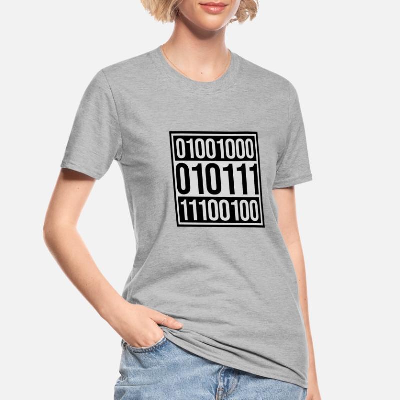 Langage de programme de code binaire T-shirt polycoton Unisexe
