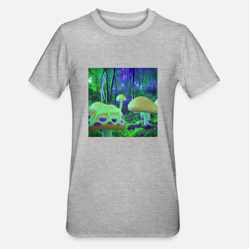 Magic psychedelic forest - Unisex Polycotton T-Shirt - heather grey