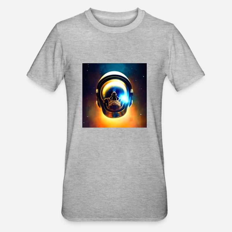 Héros de l’espace - T-shirt polycoton Unisexe - gris chiné