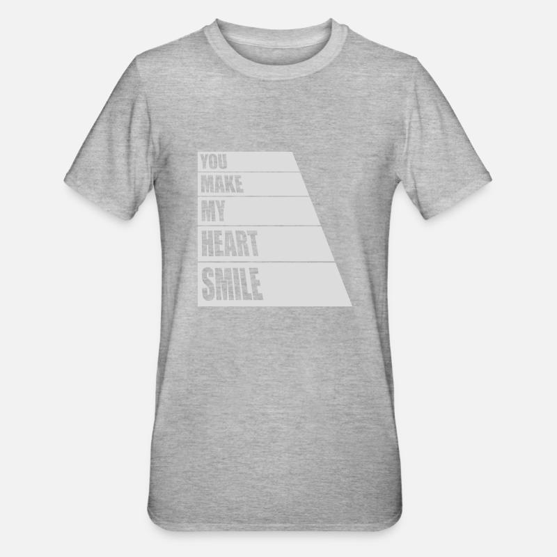 make my heart smile - Unisex Polycotton T-Shirt - heather grey