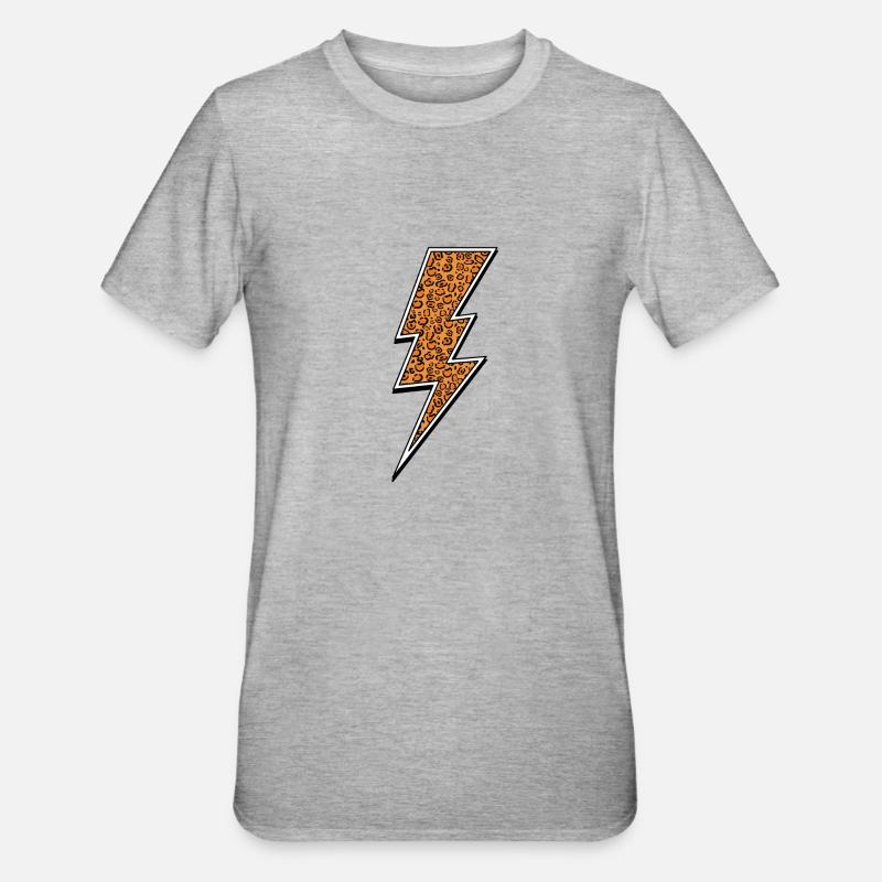 Leopard Blitz - Unisex Polycotton T-Shirt - heather grey