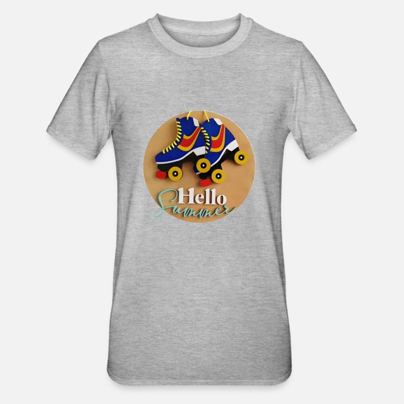 Roller Quad - T-shirt polycoton Unisexe - gris chiné
