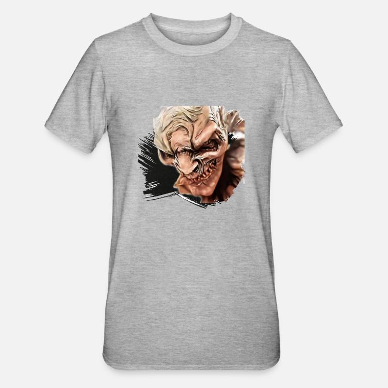 Krampus Percht Devil 2313 - Unisex Polycotton T-Shirt - heather grey