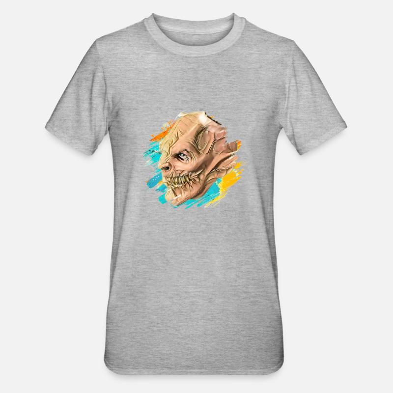 Krampus Percht Devil 2319 - T-shirt polycoton Unisexe - gris chiné