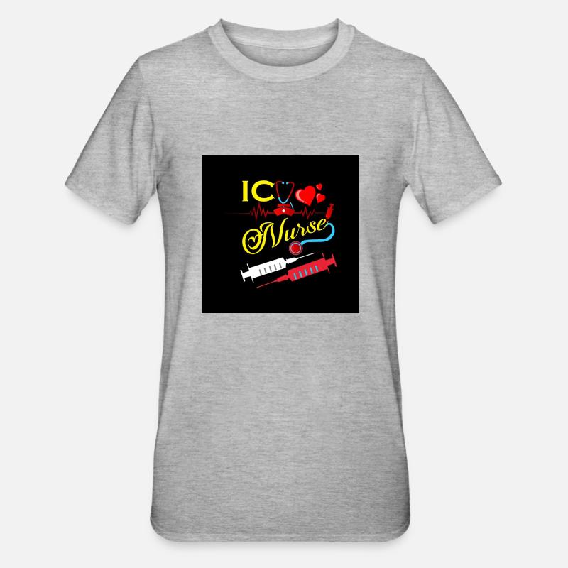 Conception de l’injection infirmière - T-shirt polycoton Unisexe - gris chiné