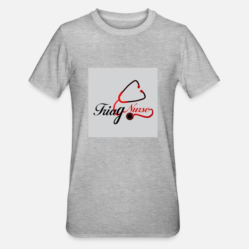 Conception de t-shirt infirmière - T-shirt polycoton Unisexe - gris chiné