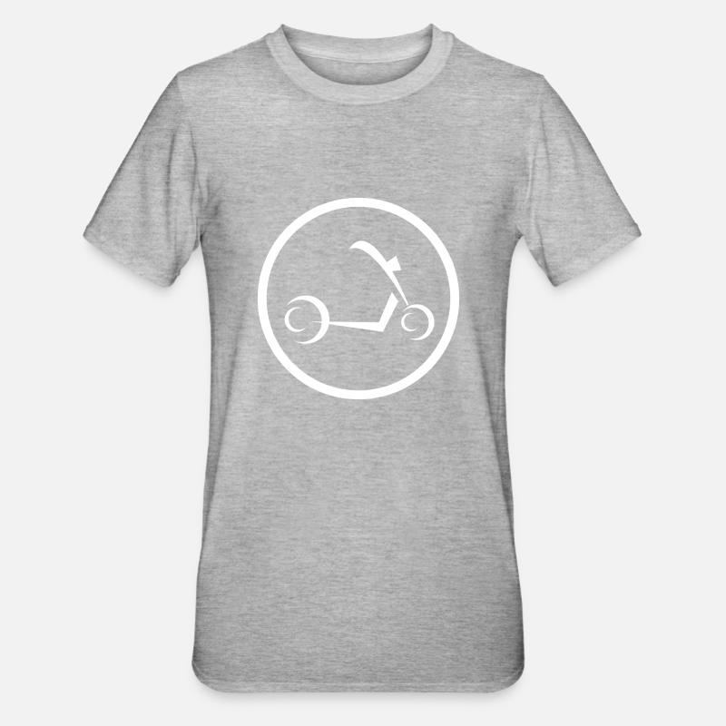 E-Scooter E-Roller Scooter - T-shirt polycoton Unisexe - gris chiné