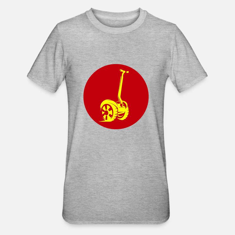 E-Scooter E-Roller Scooter - T-shirt polycoton Unisexe - gris chiné