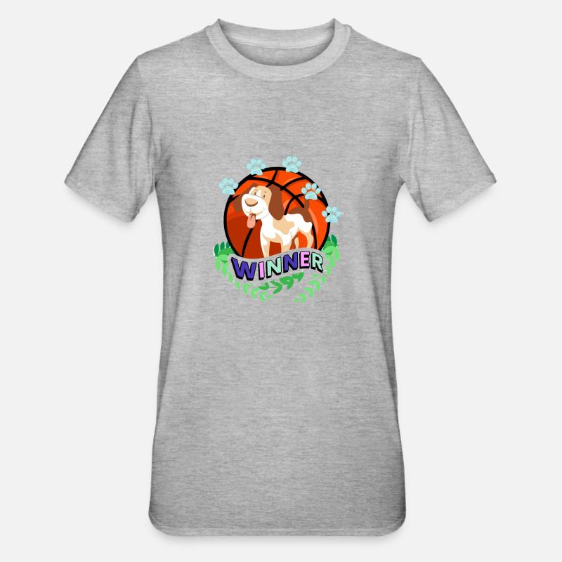 Drôle de chien - T-shirt polycoton Unisexe - gris chiné