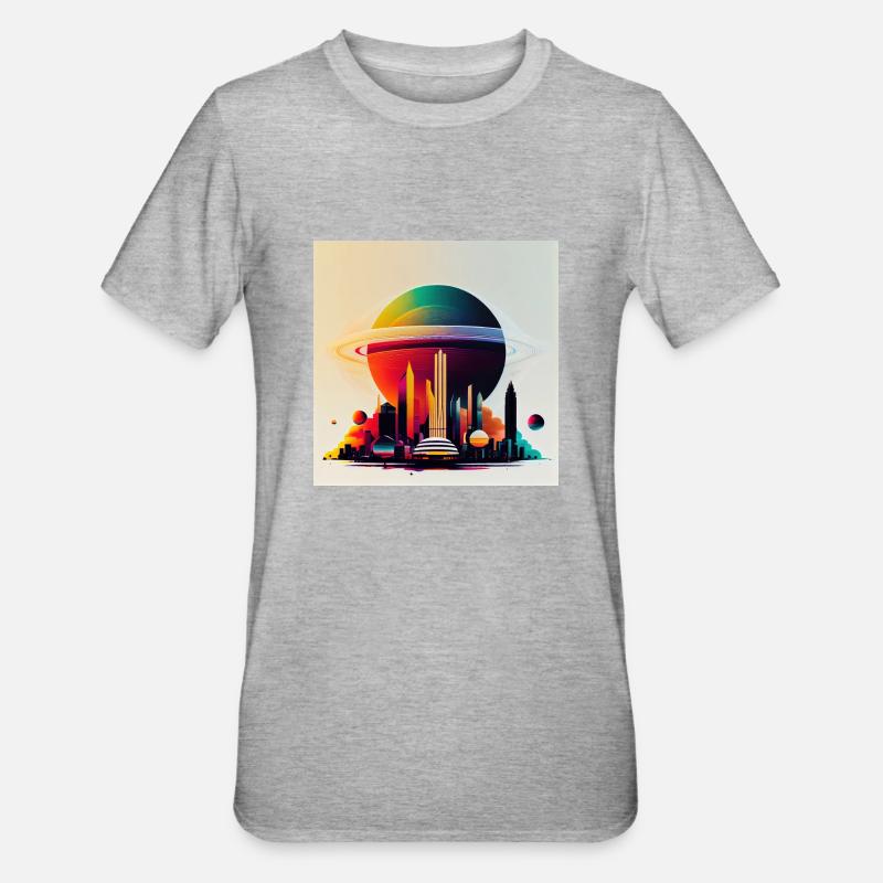 Colonisation de Mars - T-shirt polycoton Unisexe - gris chiné