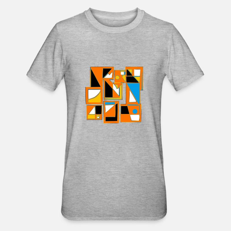 Abstract design style 70 s - Unisex Polycotton T-Shirt - heather grey