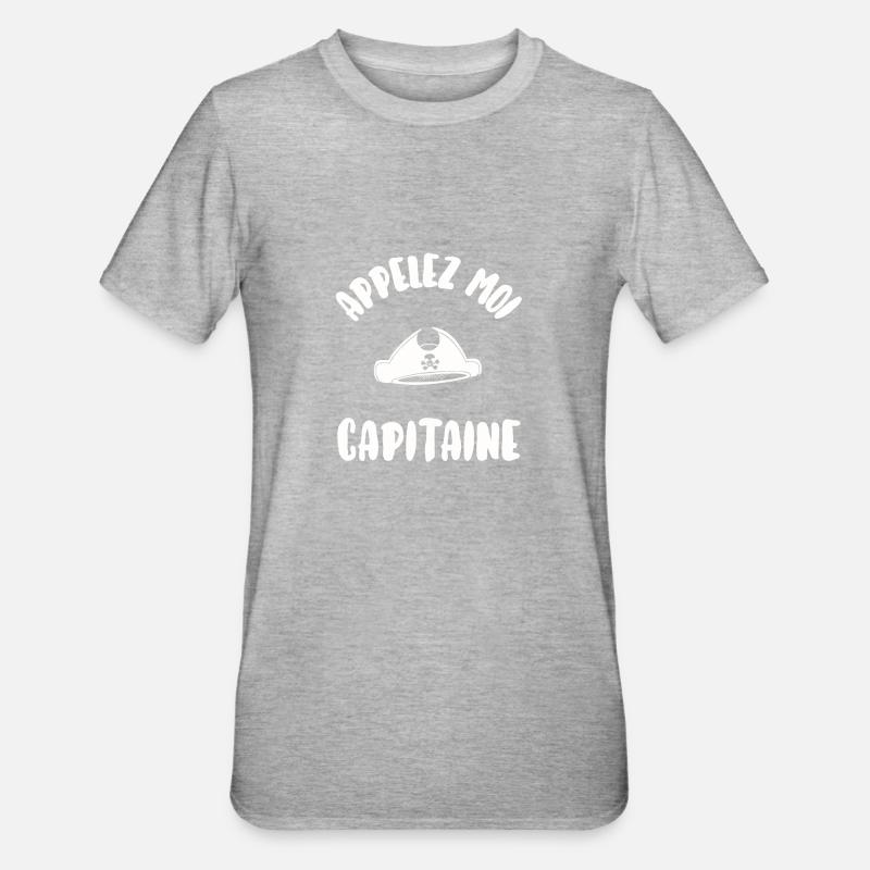 Appelez moi capitaine - T-shirt polycoton Unisexe - gris chiné