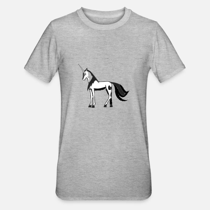 Das Einhorn - Unisex Polycotton T-Shirt - Grau meliert