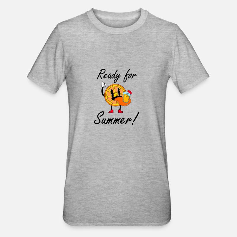 Ready for Summer - Unisex Polycotton T-Shirt - Grau meliert
