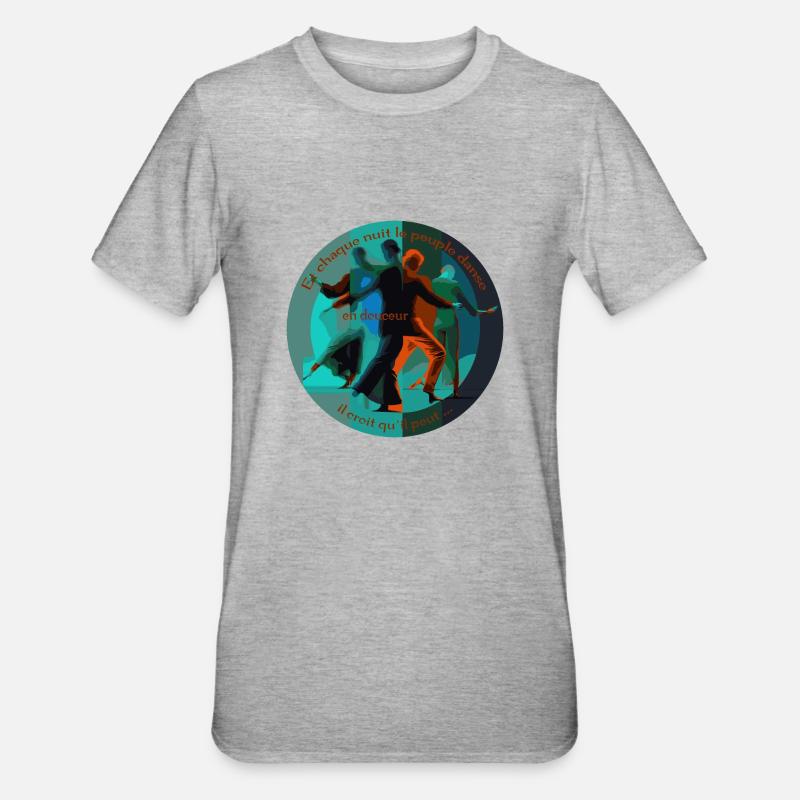 le peuple danse - T-shirt polycoton Unisexe - gris chiné