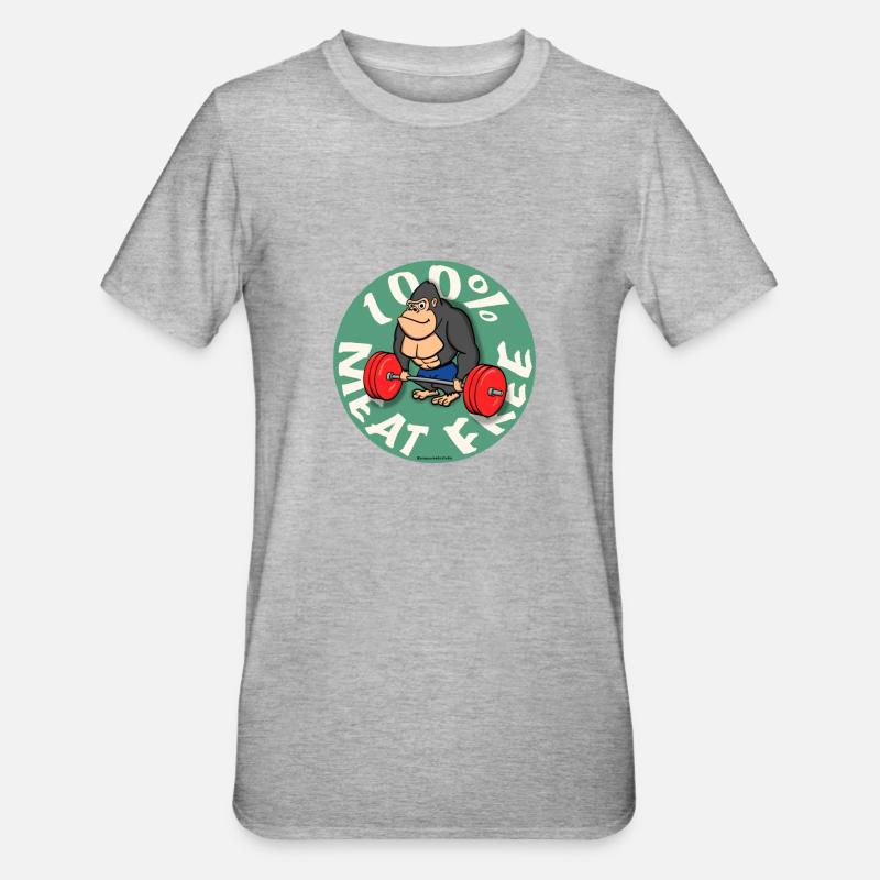 100% fleischfrei - Unisex Polycotton T-Shirt - Grau meliert