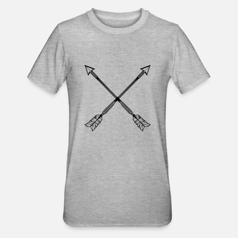Flèches - T-shirt polycoton Unisexe - gris chiné