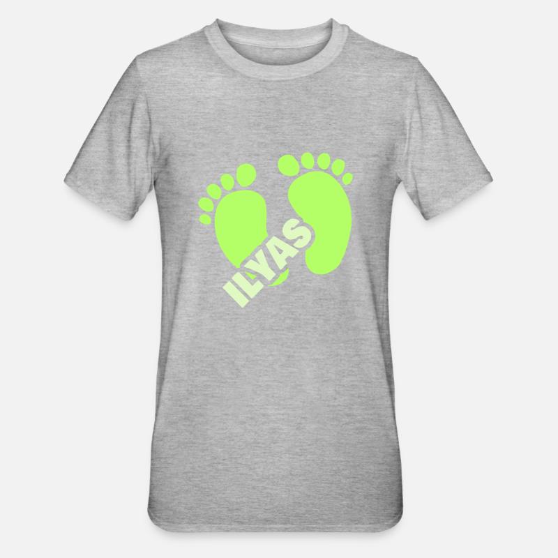 Bébé Ilyas - T-shirt polycoton Unisexe - gris chiné
