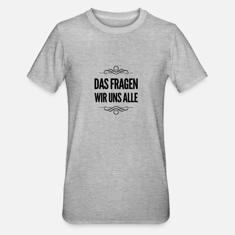 das ist ein Rätsel - Unisex Polycotton T-Shirt - Grau meliert