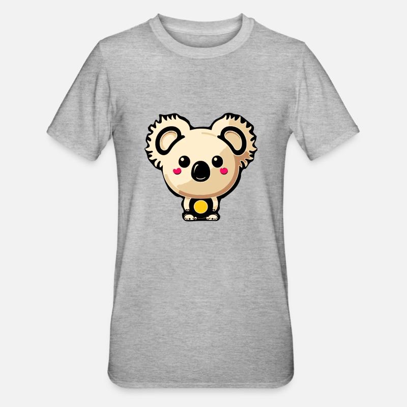 koala mignon - T-shirt polycoton Unisexe - gris chiné