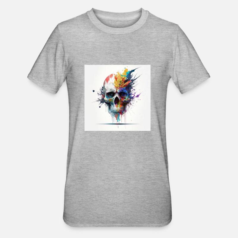 Crane abstrait n°7 - T-shirt polycoton Unisexe - gris chiné