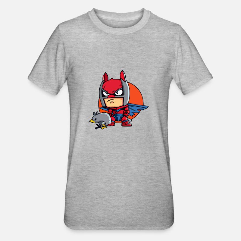 Blo le Super héros - T-shirt polycoton Unisexe - gris chiné
