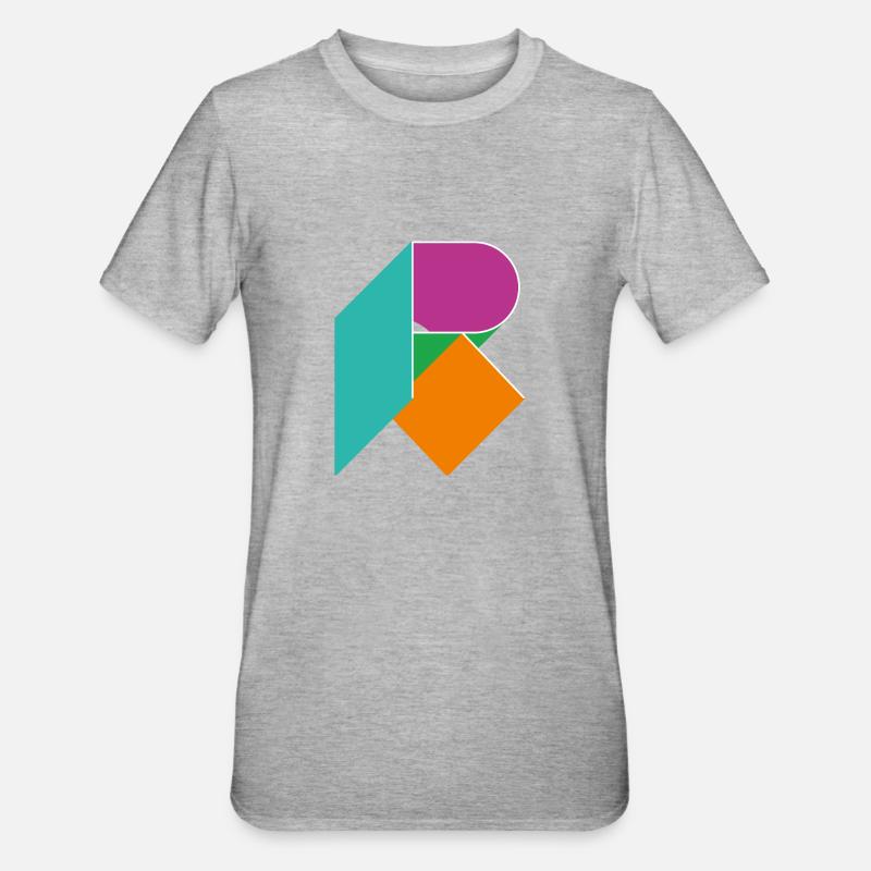 Lettre R Millésime - T-shirt polycoton Unisexe - gris chiné