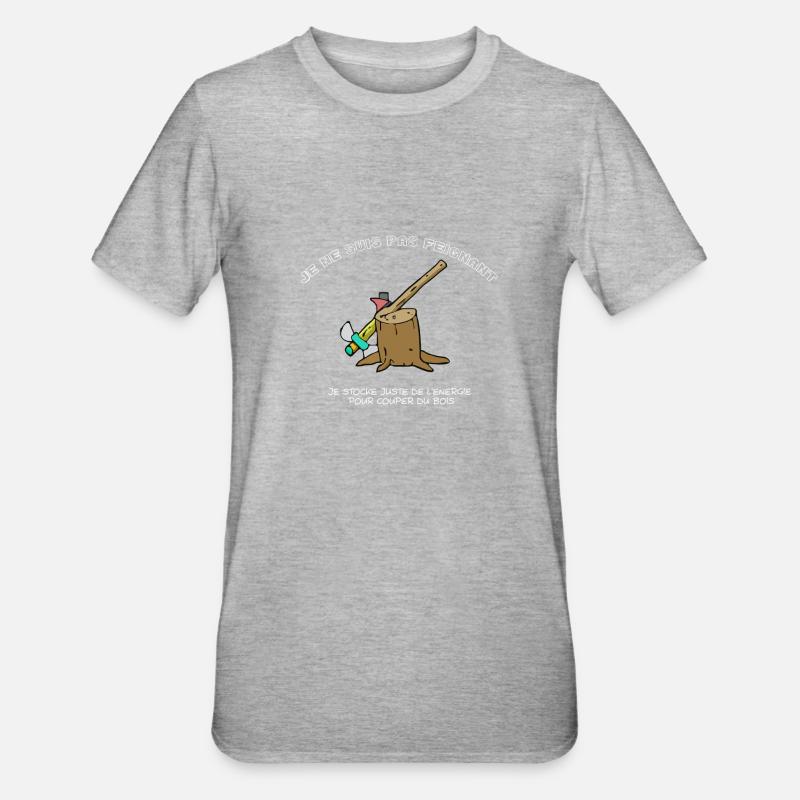 Couper du bois - T-shirt polycoton Unisexe - gris chiné
