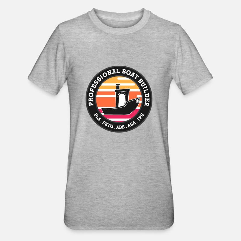 Benchy Constructeur de bateaux professionnel - T-shirt polycoton Unisexe - gris chiné