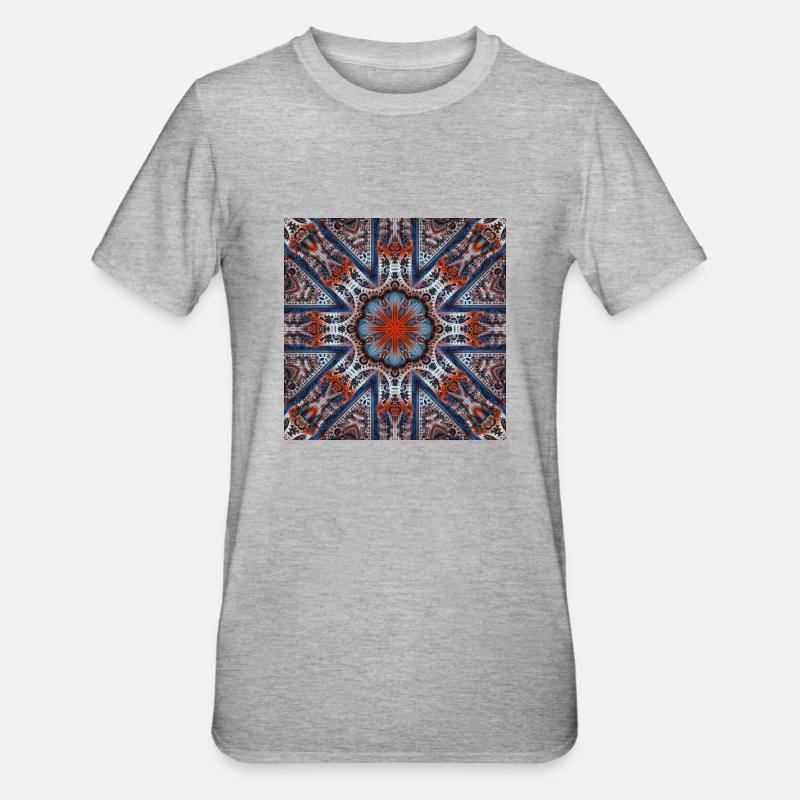 Fractale 3D plastique - T-shirt polycoton Unisexe - gris chiné