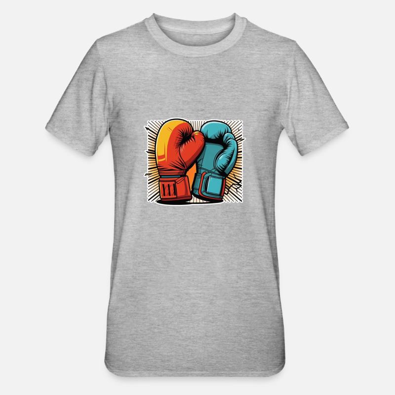 Boxhandschuhe - Unisex Polycotton T-Shirt - Grau meliert