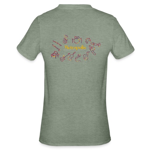 Orchestra, rugzijde - Uniseks Polycotton T-shirt