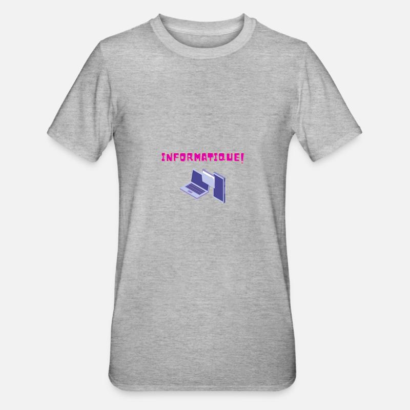 Informatique - T-shirt polycoton Unisexe - gris chiné
