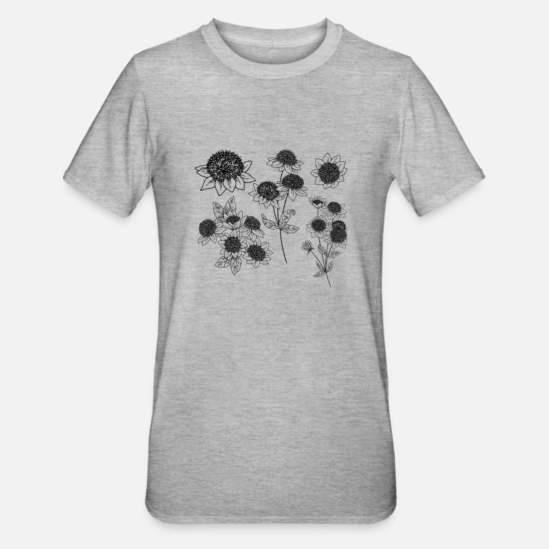 Astrantia maxima flower group - Unisex Polycotton T-Shirt - heather grey