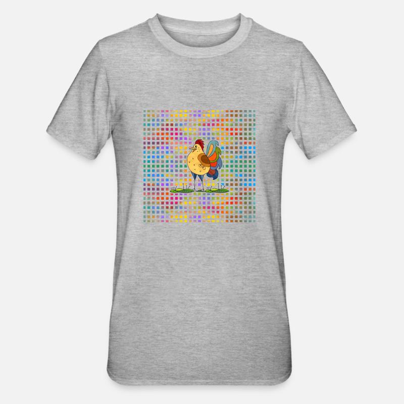 Hahn - Unisex Polycotton T-Shirt - Grau meliert
