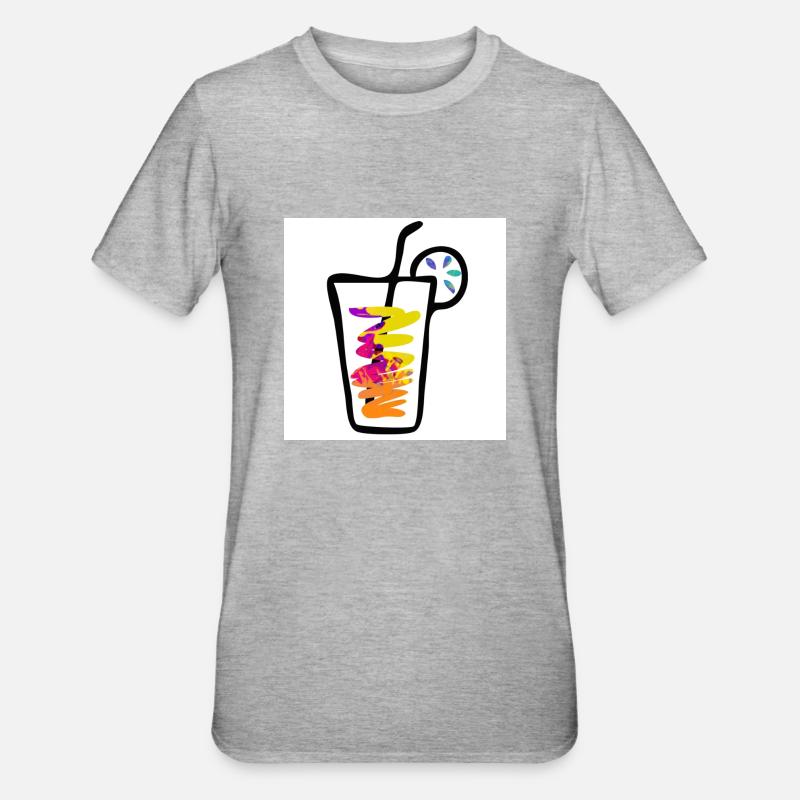 Buvez de la couleur - T-shirt polycoton Unisexe - gris chiné